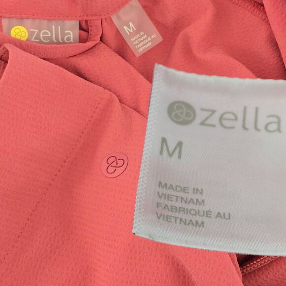 Zella Coral Color Long Sleeve Zip Up Lightweight Athletic Jacket Size Medium - Picture 3 of 5